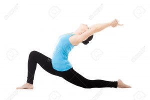 36160583-Sporty-yogi-girl-doing-exercises-asana-Anjaneyasana-Low-Lunge-Yoga-Pose-isolated-on-white-background-Stock-Photo